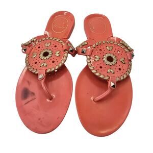 Jack Rogers Orange Jelly Thong Sandals Size 6